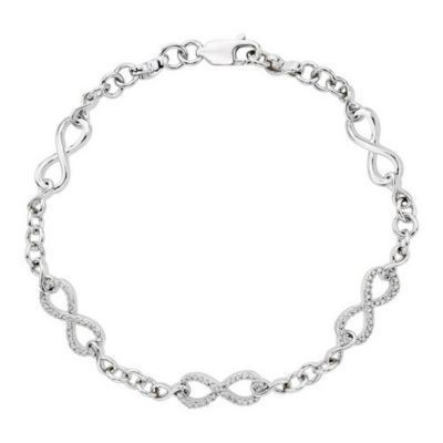 Stunning Infinity Fashion & Diamond Bracelet