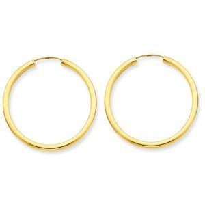 Fabulous 14k Yellow Gold Endless Hoop Earrings