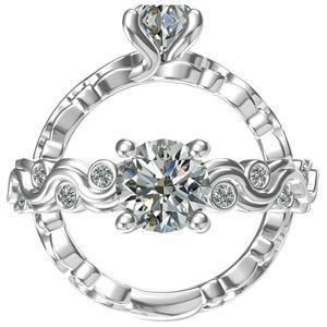 Harout R Floating Ribbon Diamond Engagement Ring