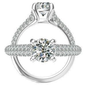 Round Center Diamond Harout R Engagement Ring