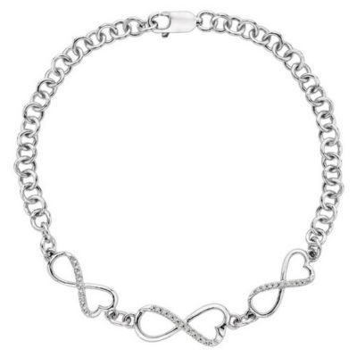 Stunning Diamond Infinity Fashion Bracelet