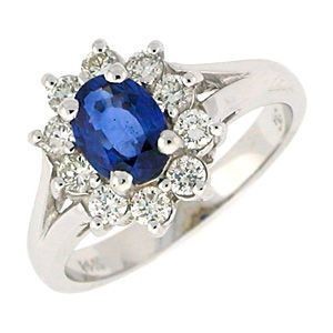 Sapphire and Diamond Kate Middleton Style Ring