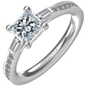 Harout R Princess Cut Diamond Engagement Ring