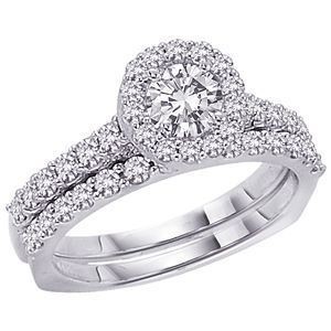 Elegant 3/4 Ct Diamond Wedding Set