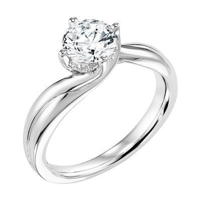ArtCarved Twisted Solitaire Engagement Ring