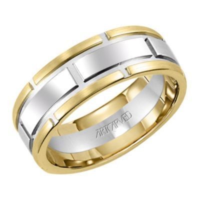 ArtCarved Chariton Two Tone Wedding Band