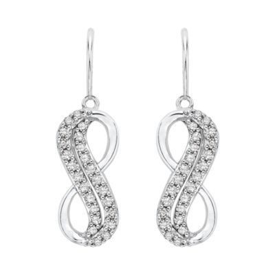 Diamond Infinity Symbol Earrings