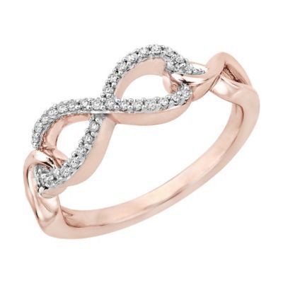 Rose Gold Diamond Infinity Ring