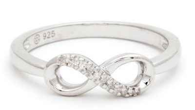 Micro Pave Diamond Infinity Ring
