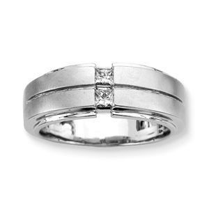 1/5 Carat Princess Cut Diamond Mens Ring