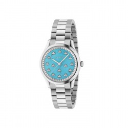 Gucci G-Timeless Multibee with Turquoise Dial and Steel Bracelet