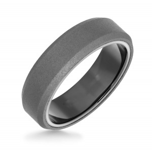 Sandblasted Finish Black Tungsten Band