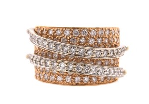 Diamond Fashion Ring with Adjustable Diamond Crossbars