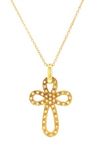 Fancy Diamond Cross Pendant