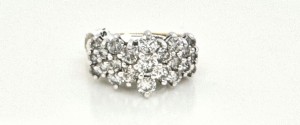 Estate 14KYG Diamond Cluster Ring