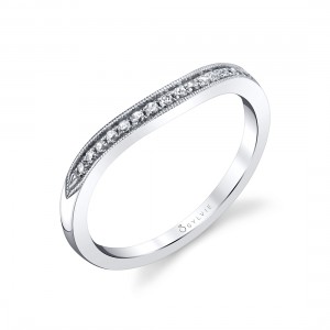 Milgrain Vintage Inspired Diamond Wedding Band