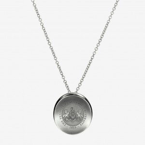 Penn State Organic Crest Necklace in Sterling