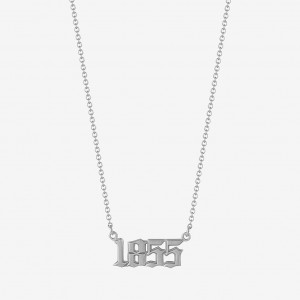 Penn State 1855 Founding Year Necklace in Sterling