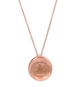 Penn State Organic Crest Necklace in Rose