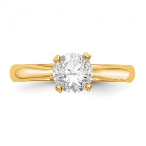 Round 1ct 14k Yellow Gold Lab Grown Solitaire