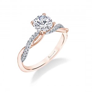 Yasmine High Polish Engagement Ring