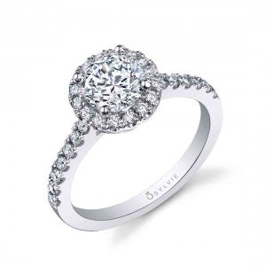Chantelle Classic Round Diamond Halo Engagement Ring
