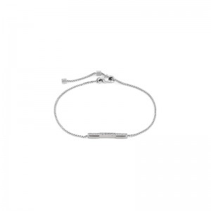 Gucci Link to Love Bracelet in White Gold with Diamonds