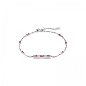 Gucci Link to Love Bracelet with Rubellite in White Gold