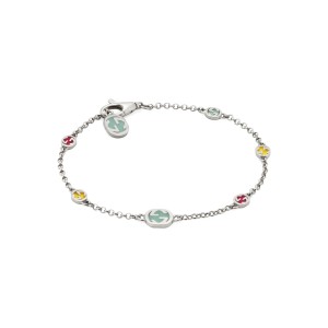 Gucci Colored Enamel Bracelet with Interlocking G Details
