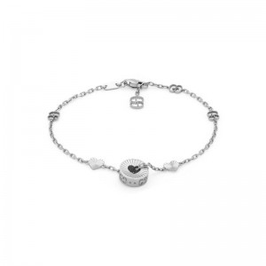 Gucci Icon Bracelet with Round Charm and Heart Cut Out