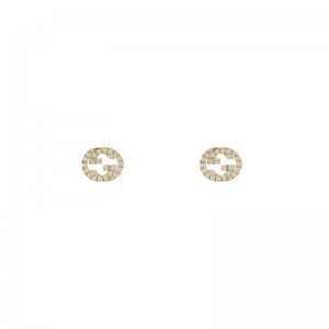 Gucci Interlocking G Gold and Diamond Earrings
