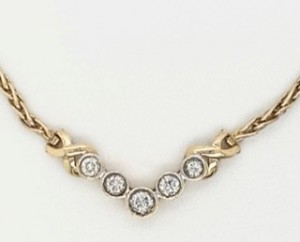 14KYG 5 Round Bezel Set