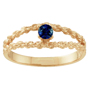 Mothers Ring Style 17 Birthstone Ring with 1 Stone