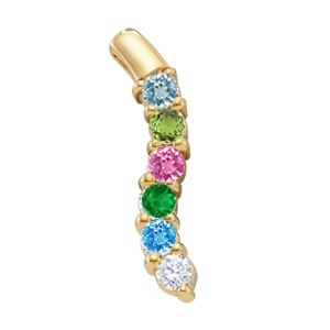 Birthstone Necklace Style 108 with 3 Stones