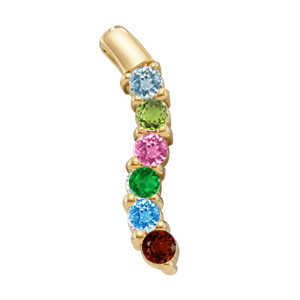 Birthstone Necklace Style 108 with 4 Stones