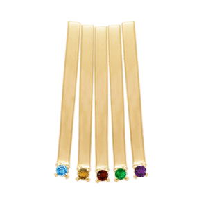 Birthstone Necklace Style 185 with 5 Stones