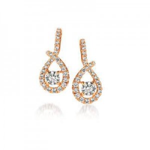 LeVian 14K Strawberry Gold® Earrings with Vanilla Diamonds® 3/8 cttw