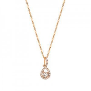 LeVian 14K Strawberry Gold® Pendant with Vanilla Diamonds® 1/4 cttw