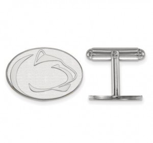 Penn State Sterling Silver Lion Head Cuff Link
