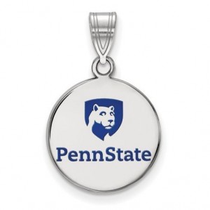 Penn State Sterling Silver Logo Pendant with Enamel