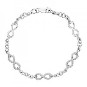 Stunning Infinity Fashion & Diamond Bracelet