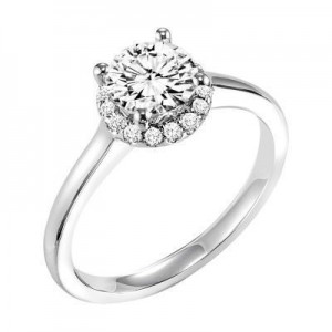 ArtCarved Halo Solitaire Ring