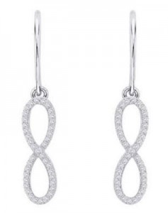 10K Infinity Dangle Earrings
