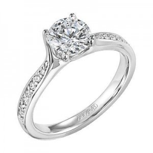ArtCarved Pave Diamond Engagement Ring