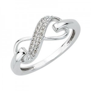 Two Row Diamond Infinity Ring