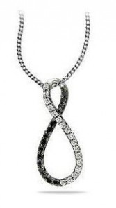 Fashion Black & White Infinity Diamond Pendant