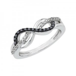 Two Tone Fashion Infinity Ring