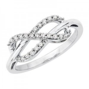 10K White Gold Infinity Ring
