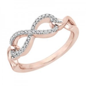 Rose Gold Diamond Infinity Ring