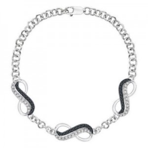 Black & White Infinity Fashion Bracelet